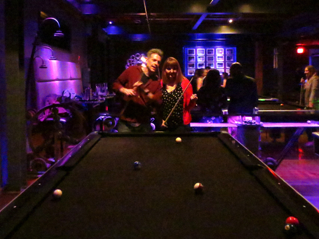 discussing strategy at the raq pool hall queen street west toronto